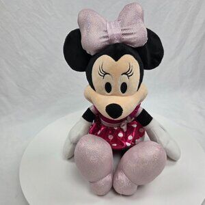 Minnie Mouse Plush Stuffed Bow Lights Up & Talks 16"